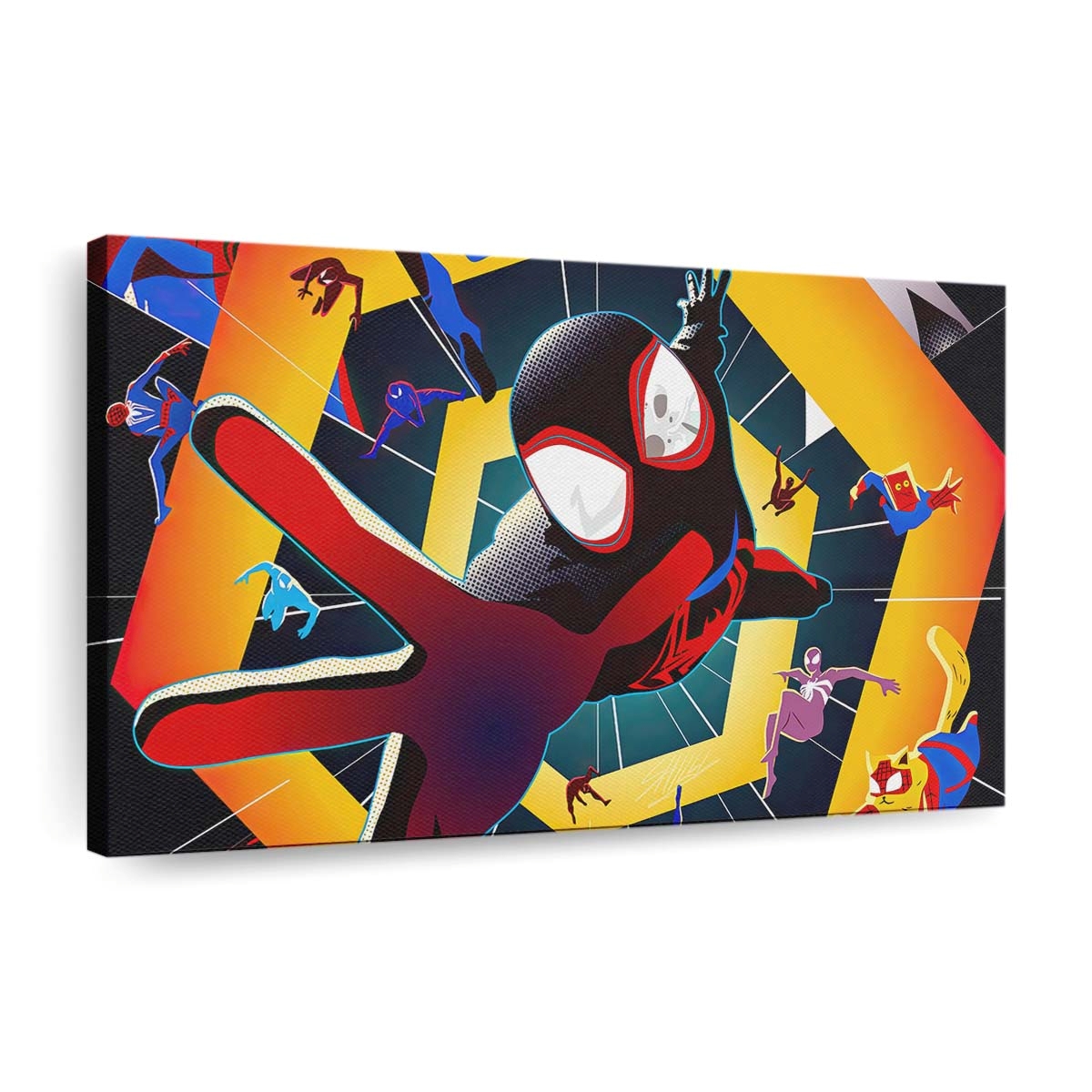 Spider Man: Across the Spider Verse Poster Leinwandbild - Wanddeko