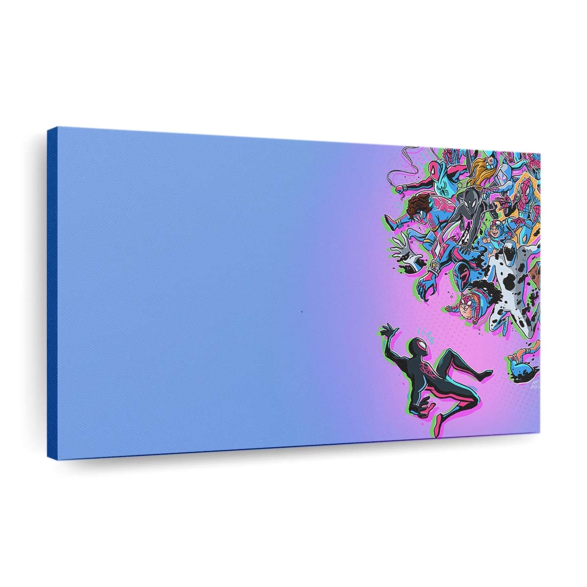 Spider Man: Across the Spider Verse Minimal Leinwandbild - Wanddeko