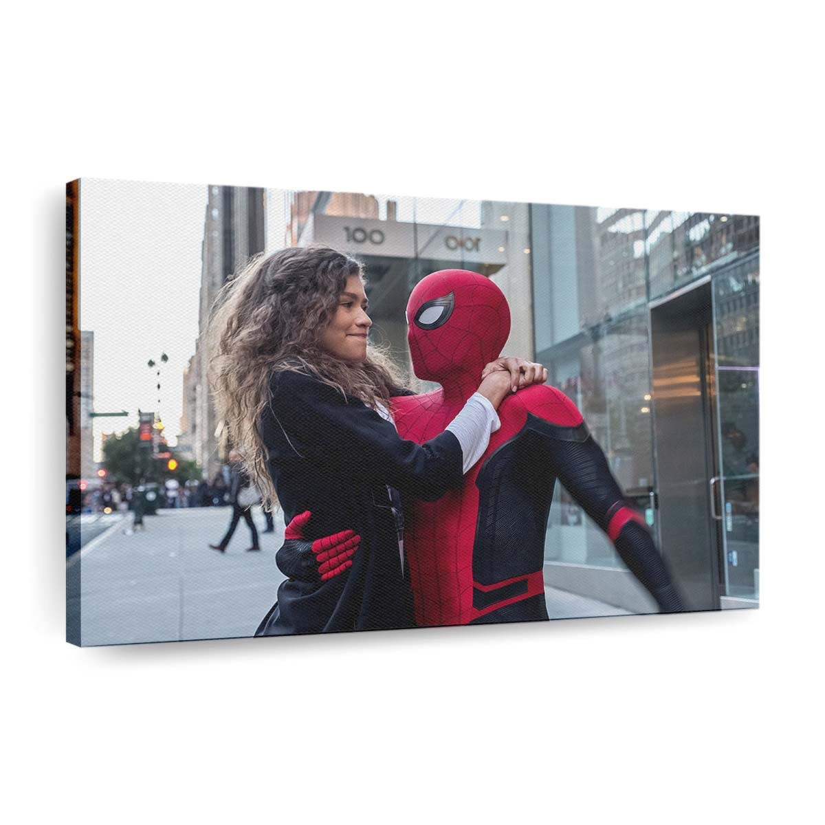 Spider Man und Zendaya in Spider Man: Far From Home 2019 Leinwandbild - Wanddeko