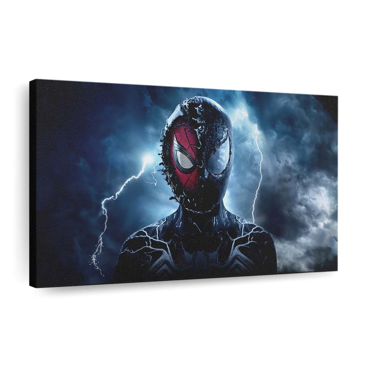Spider Man wird zu Venom Leinwandbild - Wanddeko