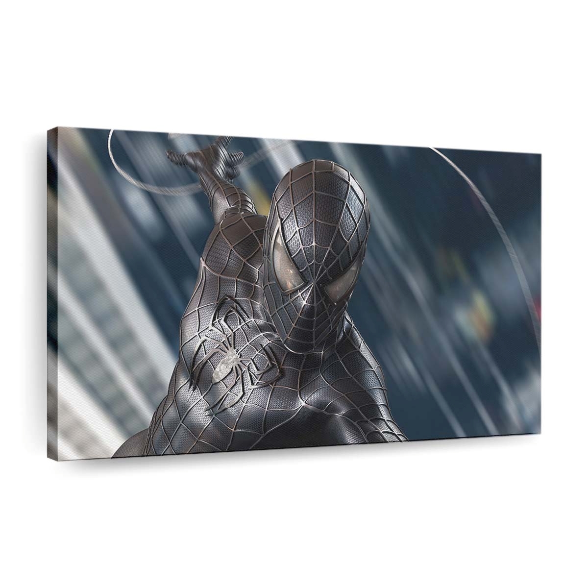 Spider Man – Schwarzer Symbiote Anzug Leinwandbild - Wanddeko