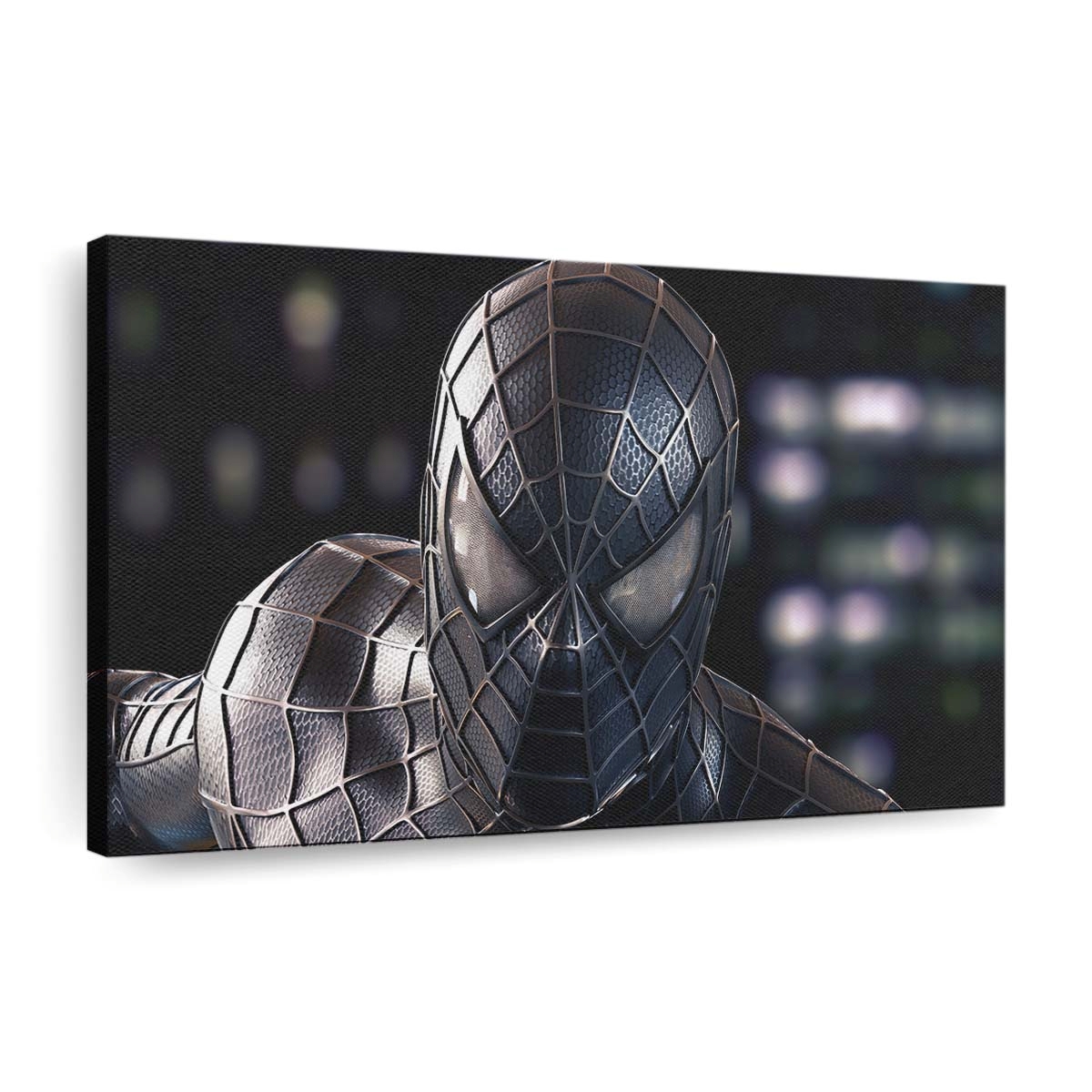 Spider Man – Schwarzer Symbiote Anzug – Nahaufnahme Leinwandbild - Wanddeko