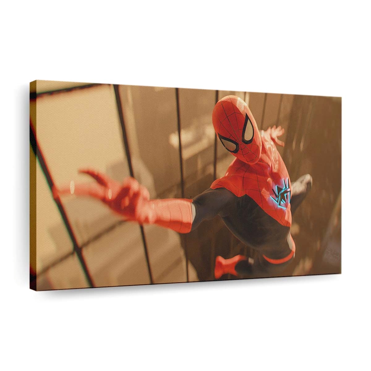 Spider Man Aufholen Leinwandbild - Wanddeko