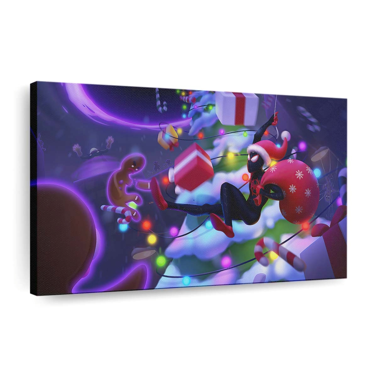 Spider Man Weihnachten Leinwandbild - Wanddeko