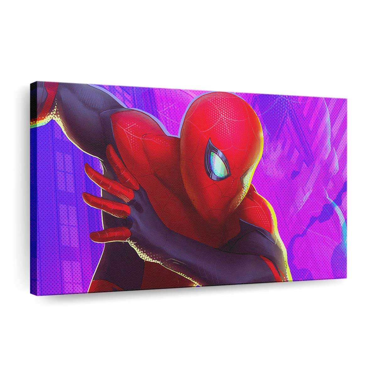 Spider Man Nahaufnahme Kunst Leinwandbild - Wanddeko