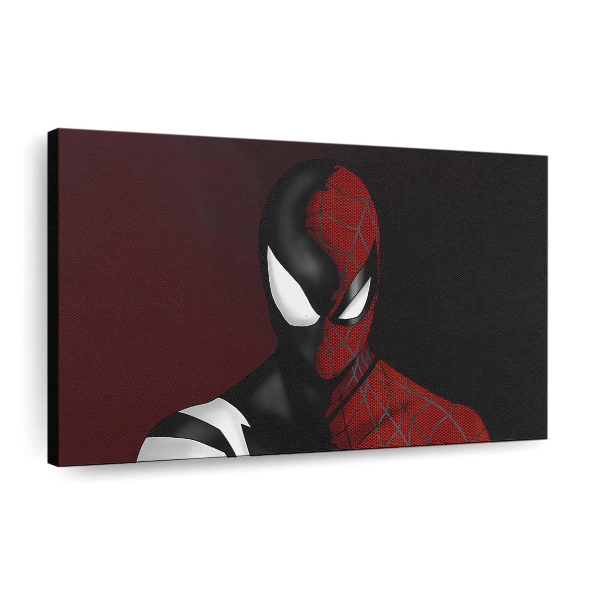 Spider Man Custom Symbiote Red Anzug Split Leinwandbild - Wanddeko