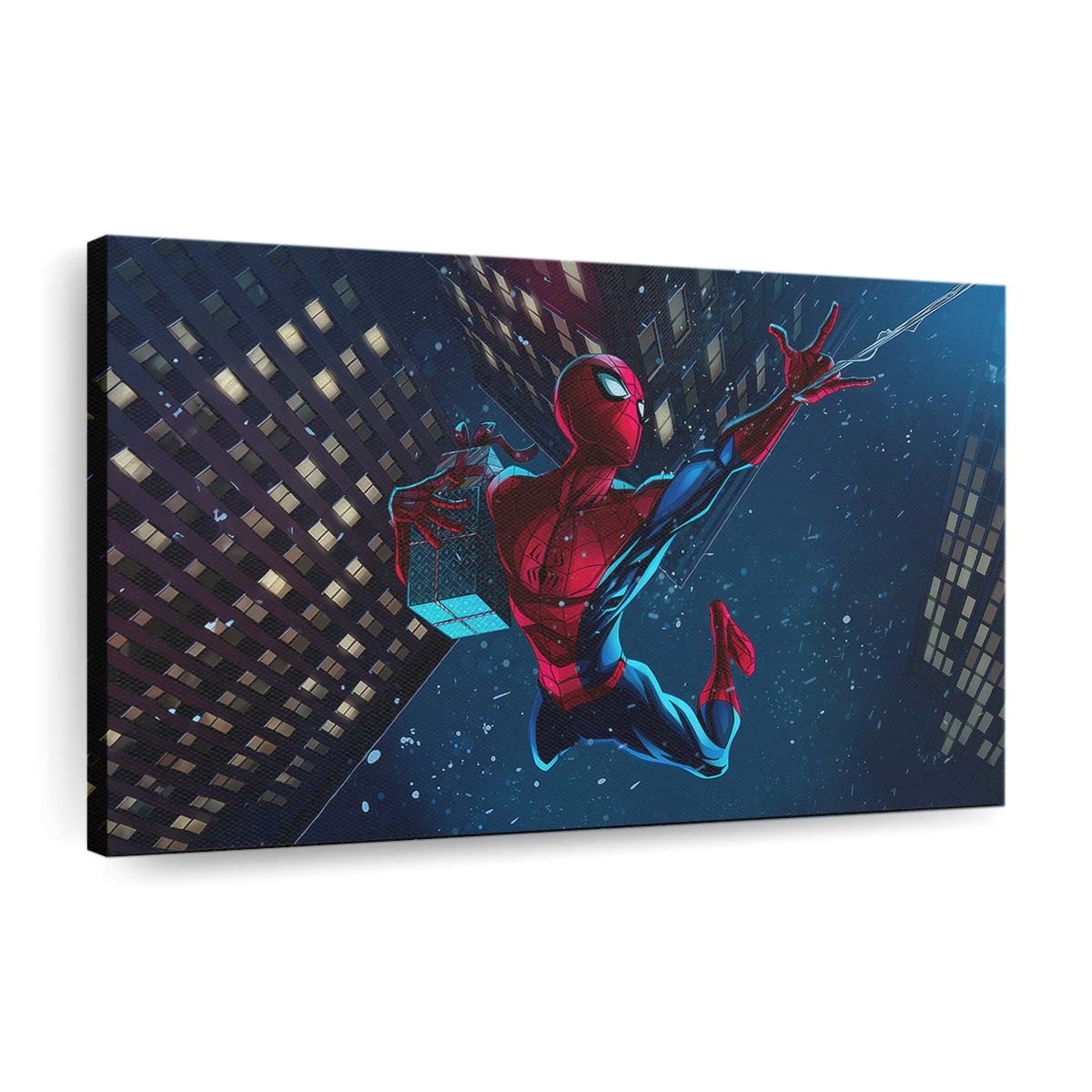 Spider Man tanzt über den Himmel Leinwandbild - Wanddeko