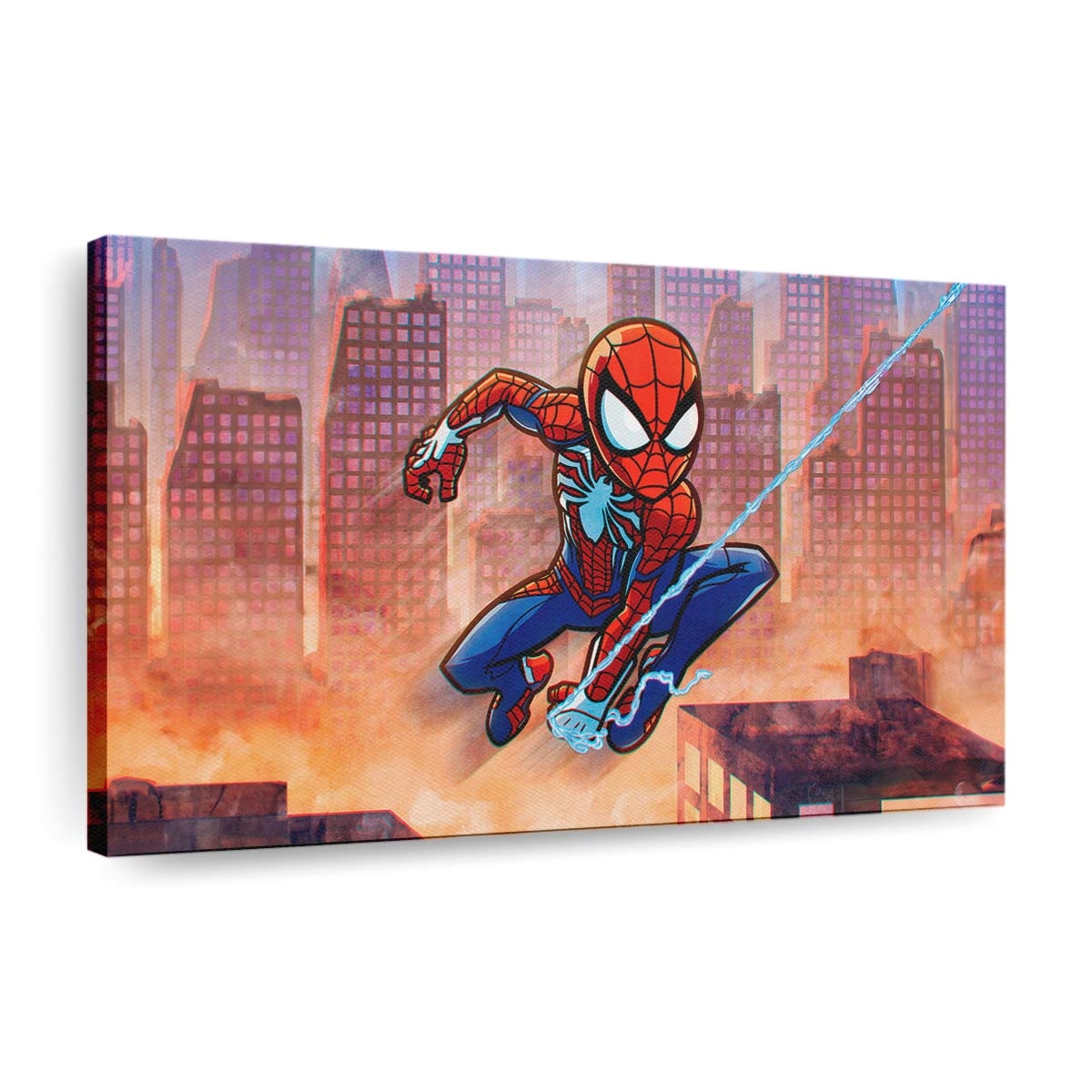 Spider Man Dynamic Pose Leinwandbild - Wanddeko