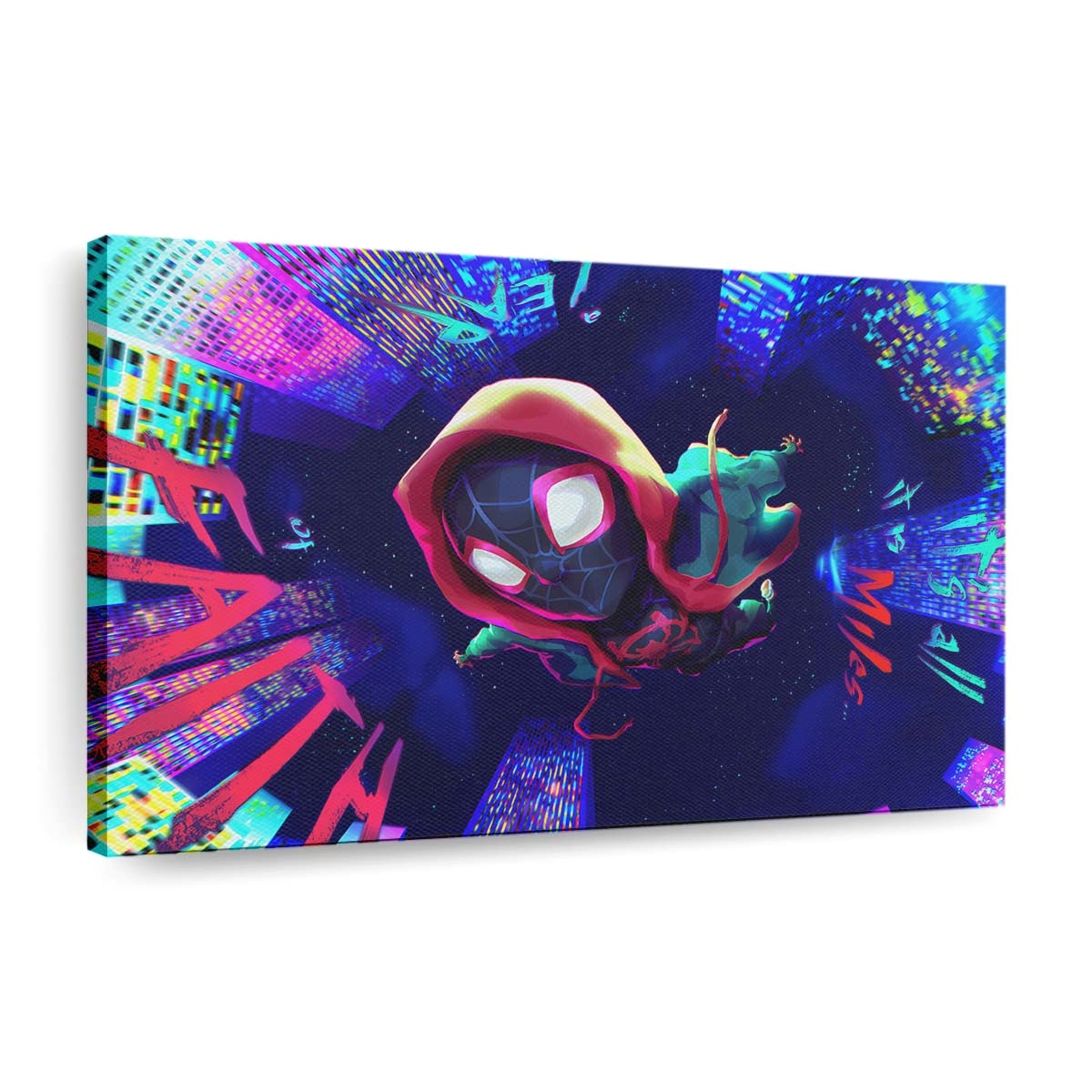 Spider Man fällt Leinwandbild - Wanddeko