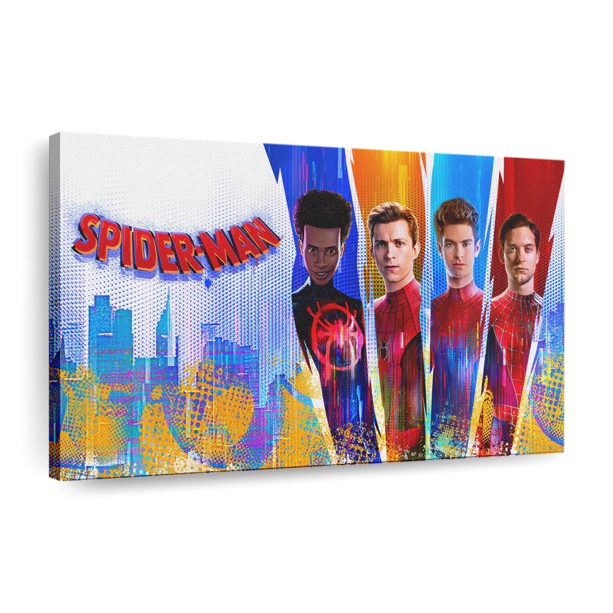 Spider Man Film Collection Cover Leinwandbild - Wanddeko