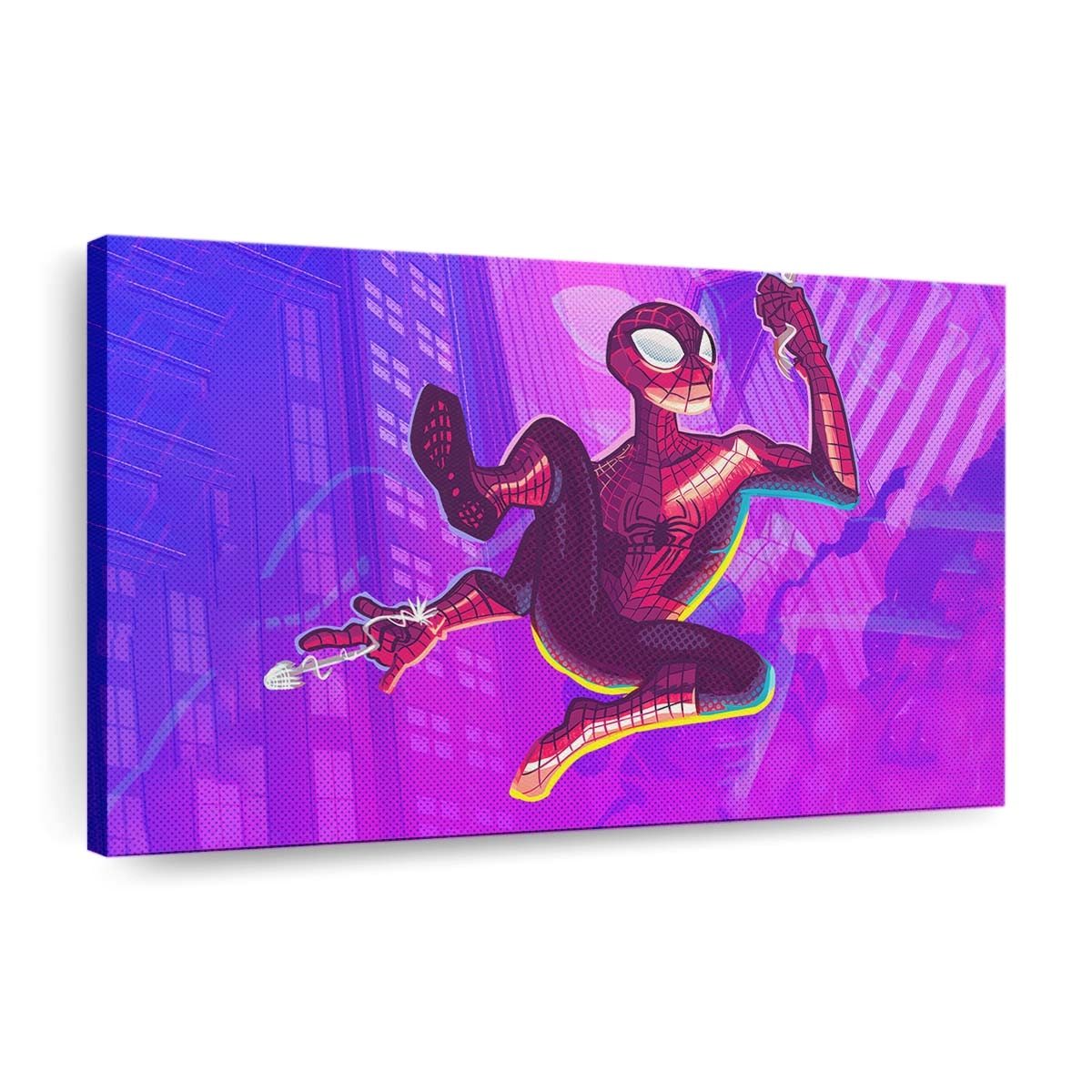 Spider Man Glitch Art Leinwandbild - Wanddeko