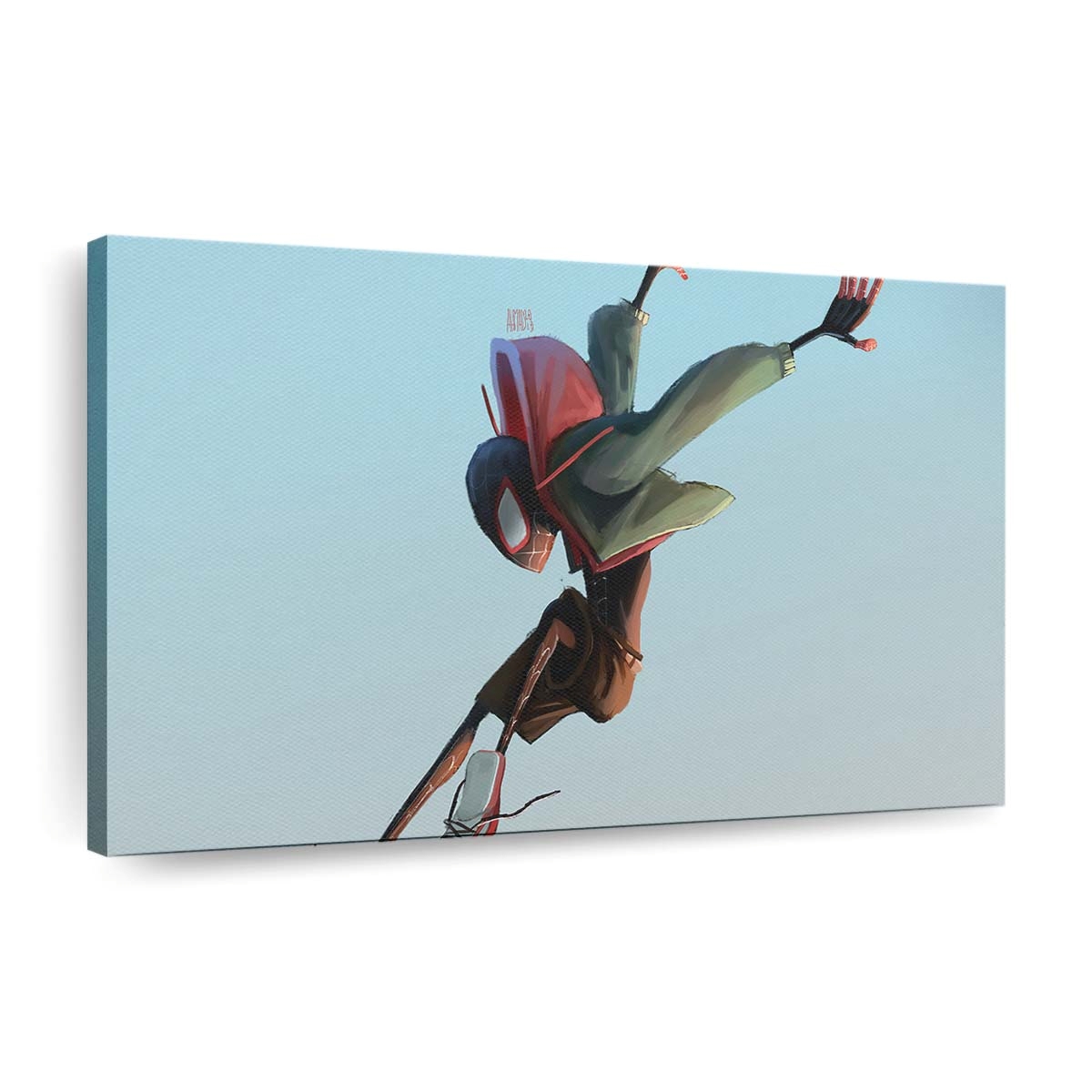 Spider Man Here He Go Leinwandbild - Wanddeko