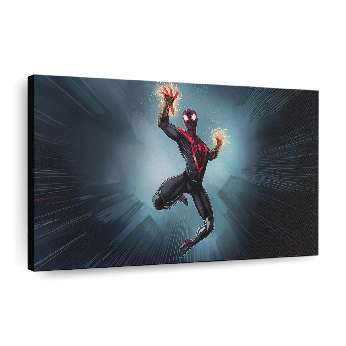 Spider Man Hochfliegende Kapriolen Leinwandbild - Wanddeko