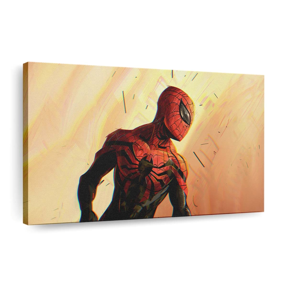 Spider Man in leuchtenden Farben Leinwandbild - Wanddeko