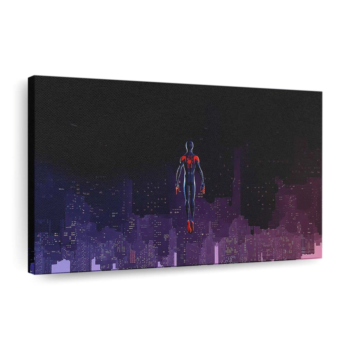 Spider Man springt aus großer Höhe Leinwandbild - Wanddeko