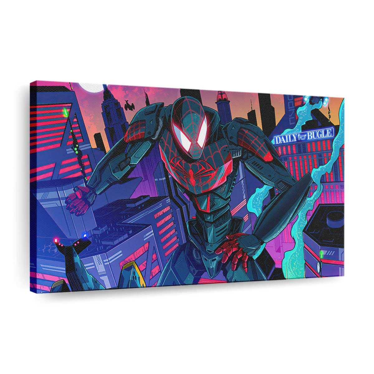 Spider Man Mecha Miles Morales Leinwandbild - Wanddeko
