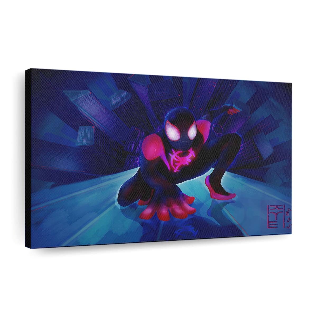 Spider Man Miles 3 Leinwandbild - Wanddeko