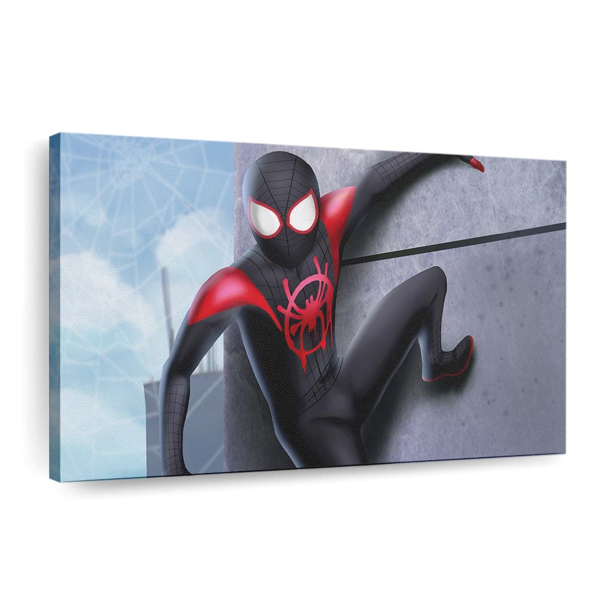 Spider Man Miles City Leinwandbild - Wanddeko