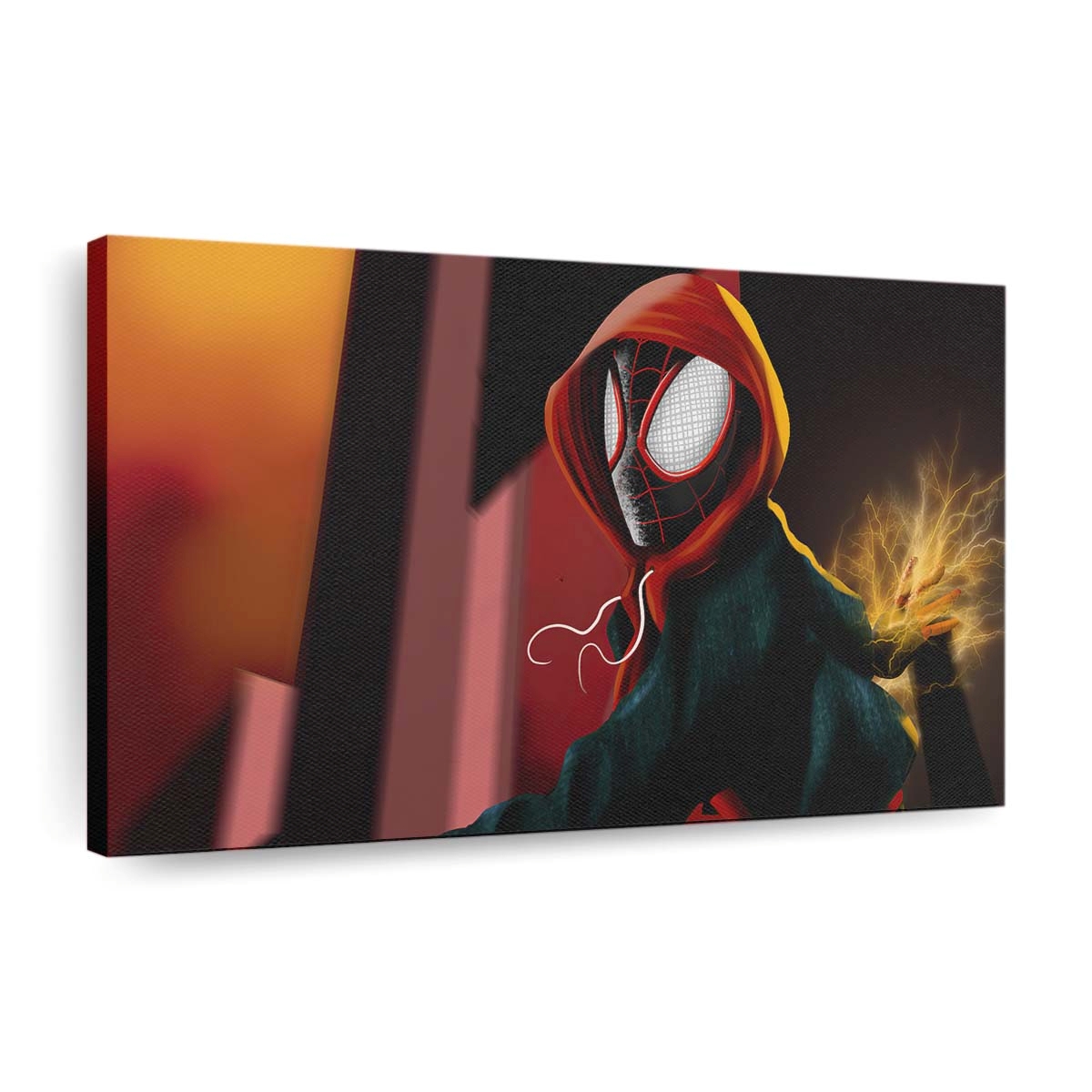 Spider Man Miles Hoodie Leinwandbild - Wanddeko