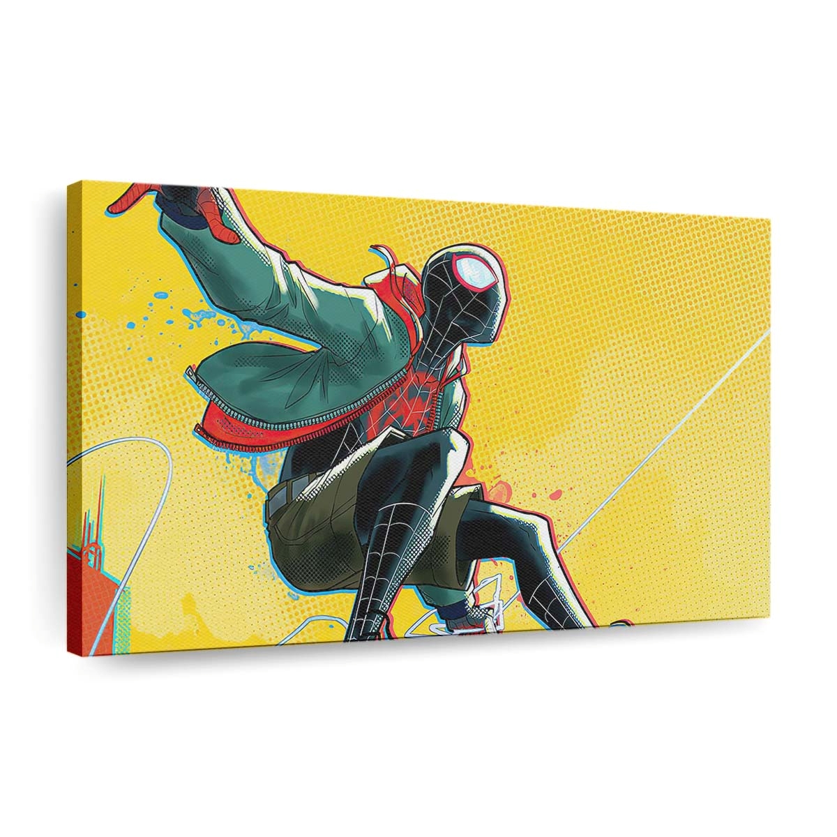 Spider Man Miles Jumping Leinwandbild - Wanddeko