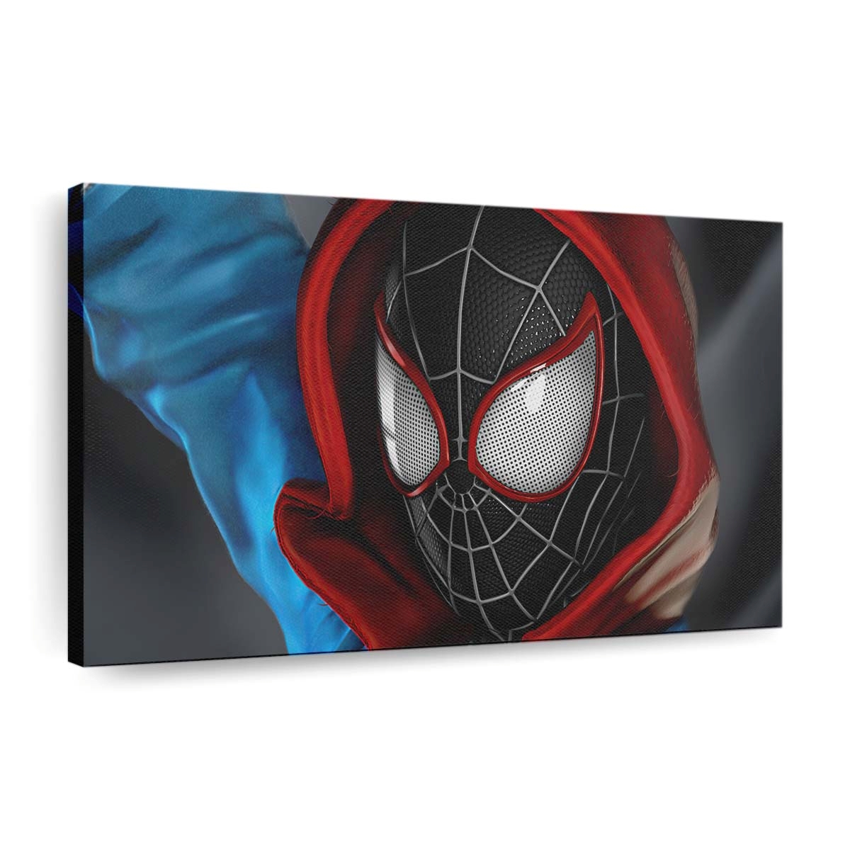 Spider Man Miles Morales Costume Leinwandbild - Wanddeko