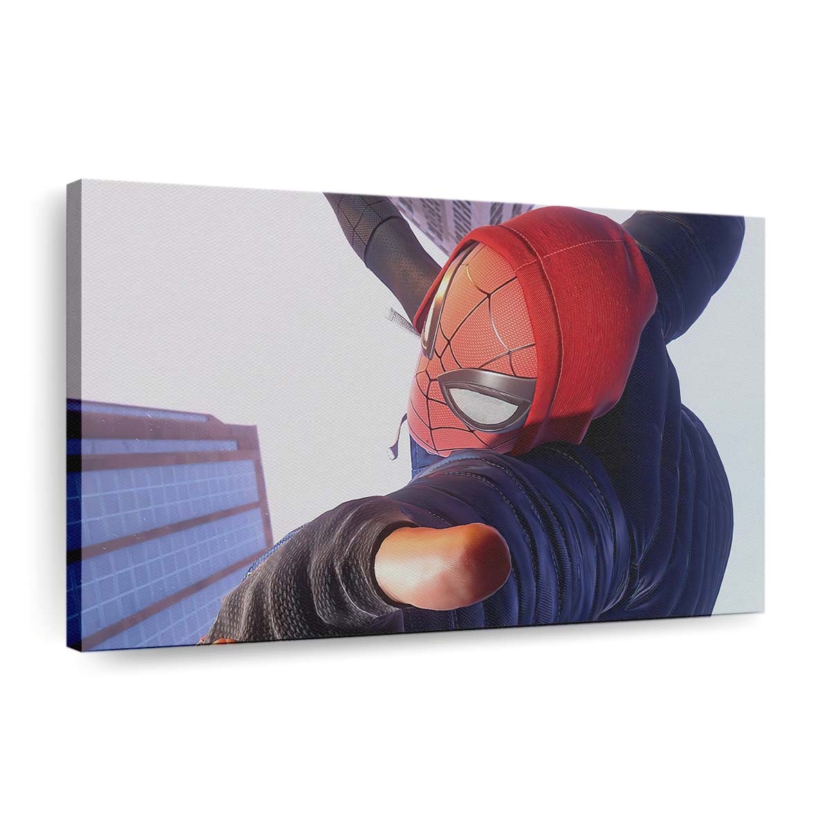 Spider Man Miles Morales In City Leinwandbild - Wanddeko