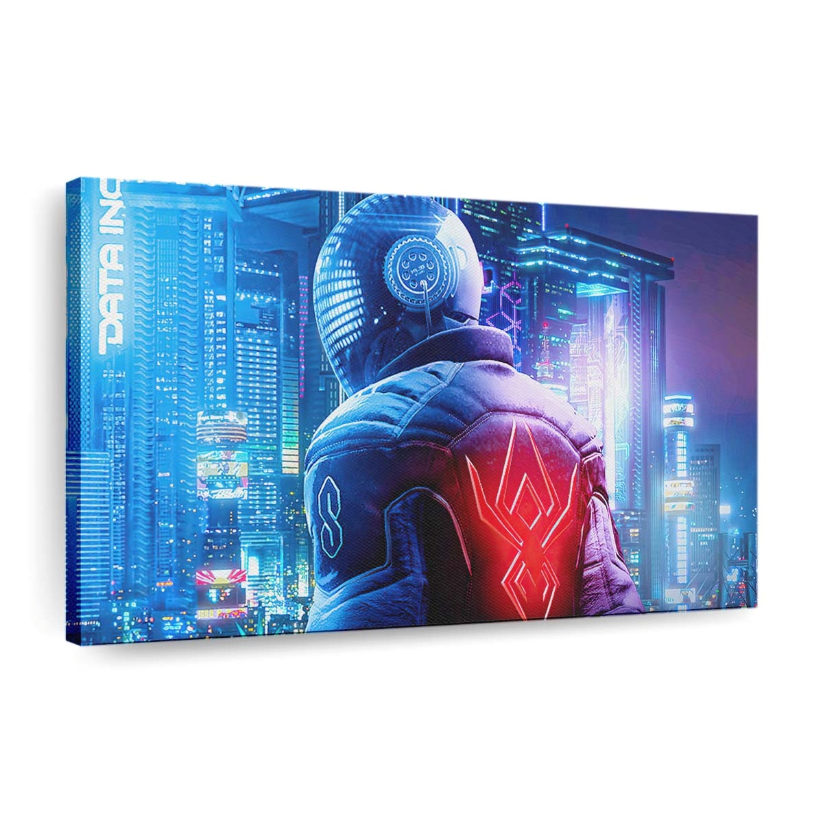 Spider Man Miles Morales X Cyberpunk 2077 Leinwandbild - Wanddeko