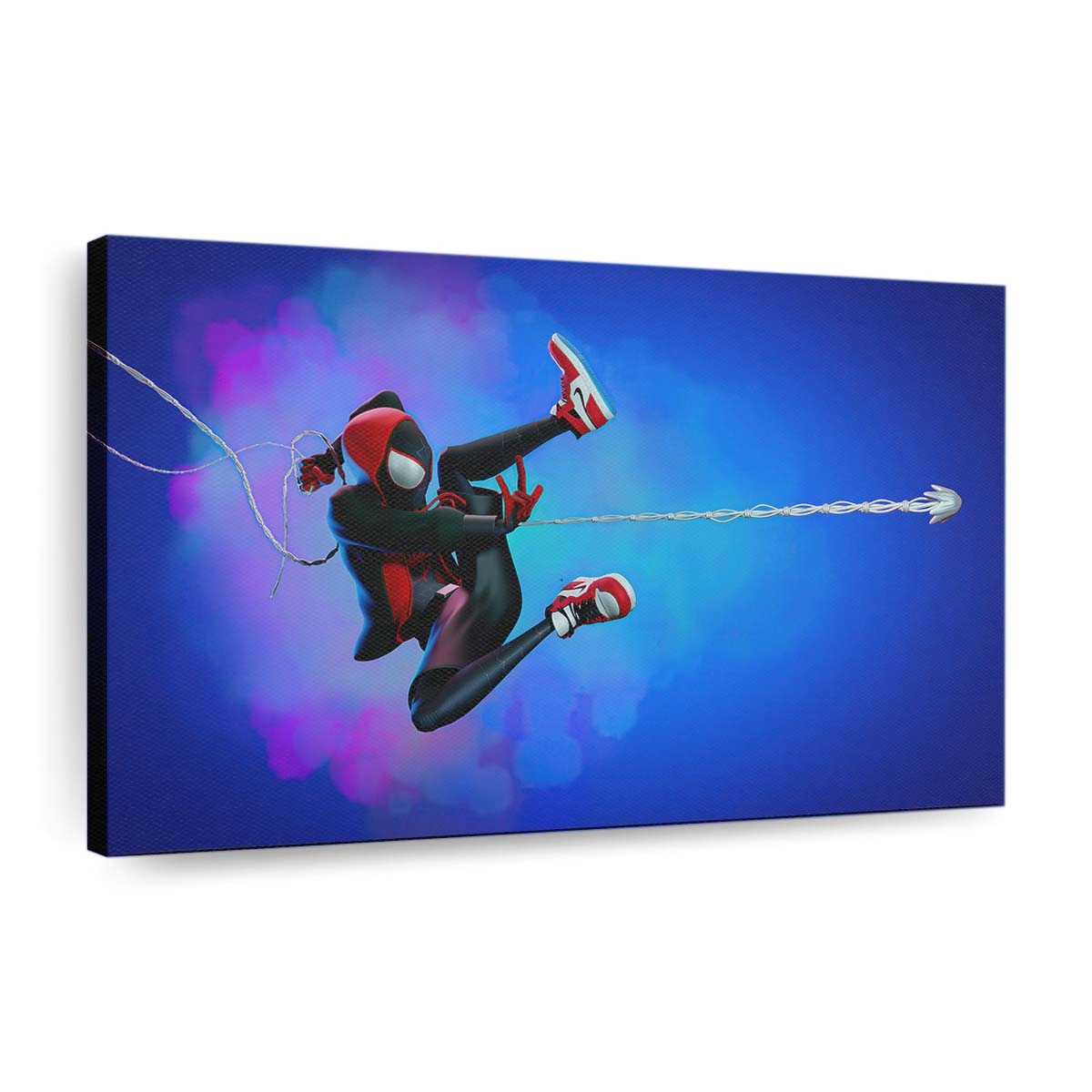 Spider Man Miles Web Shooter Artwork Leinwandbild - Wanddeko