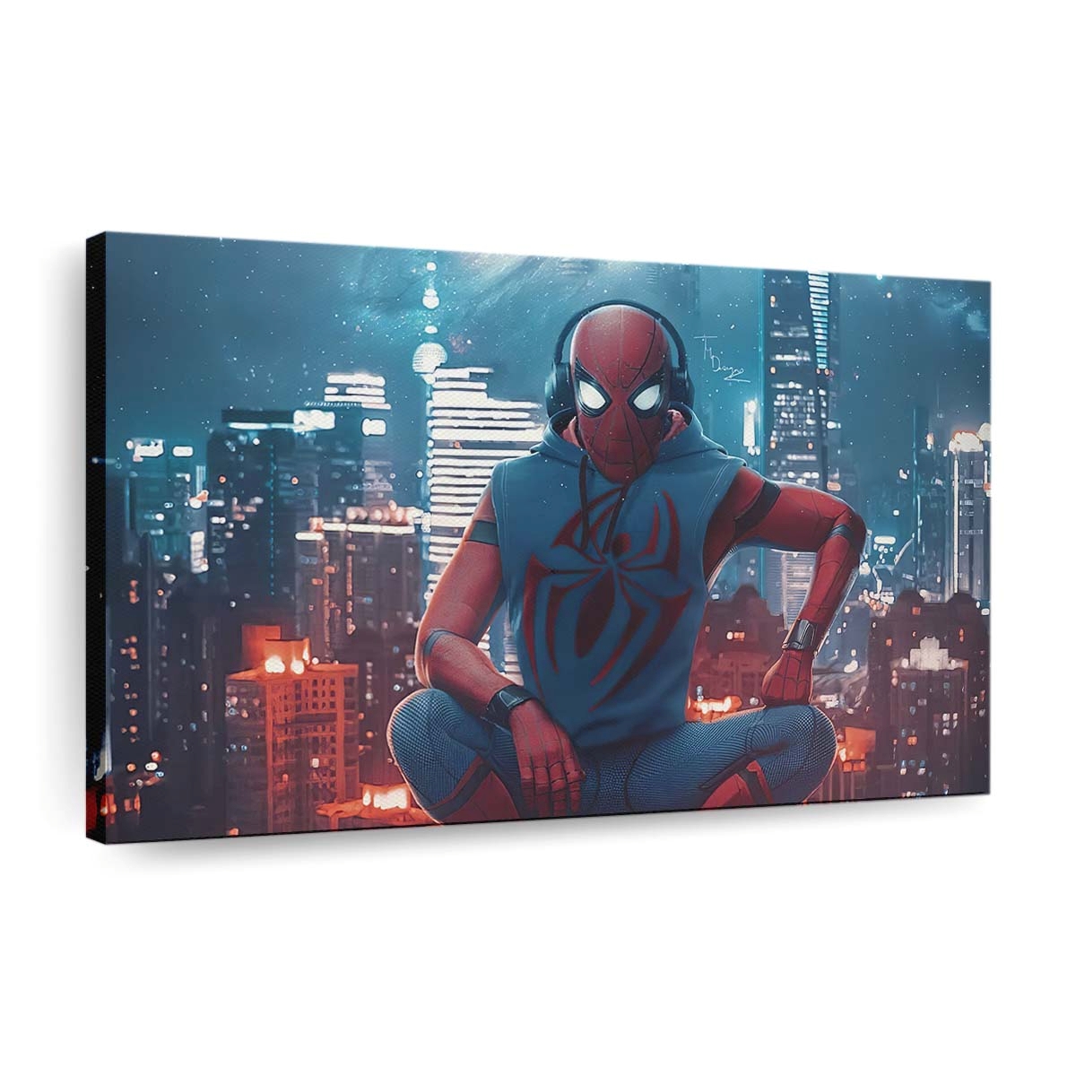 Spider Man Music Up Leinwandbild - Wanddeko