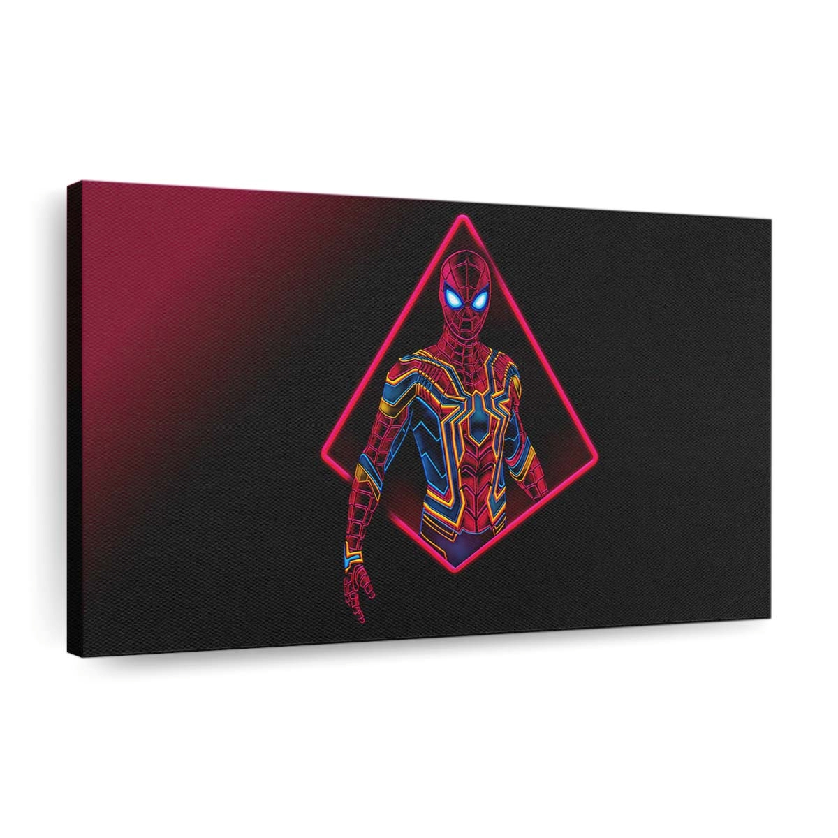 Spider Man Neon Artwork Leinwandbild - Wanddeko