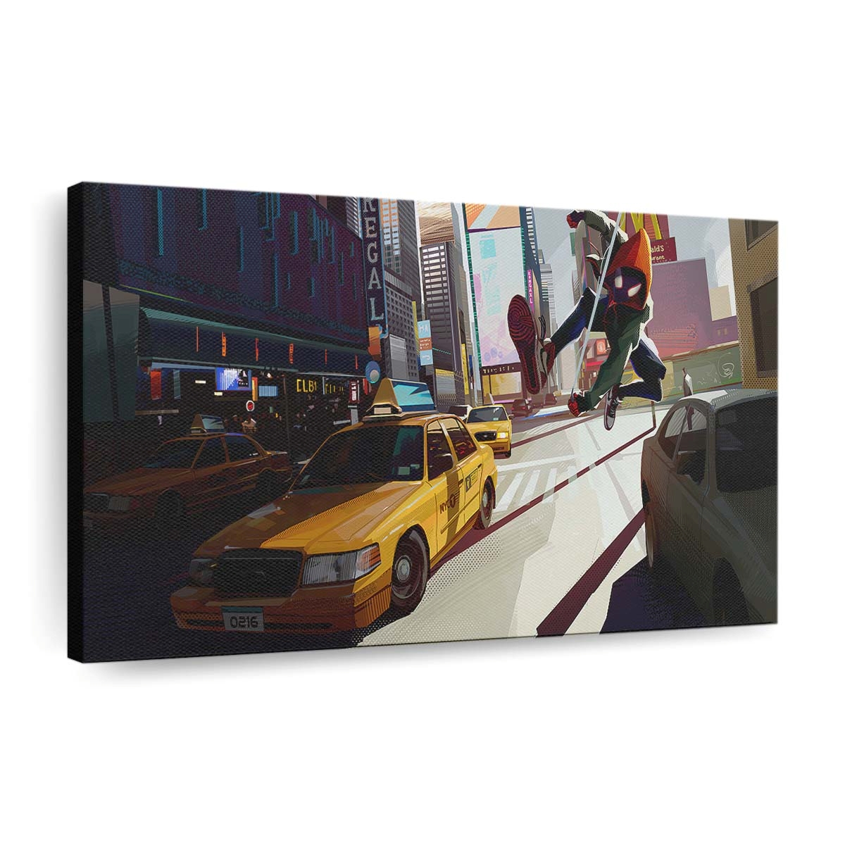 Spider Man New York Taxi Leinwandbild - Wanddeko