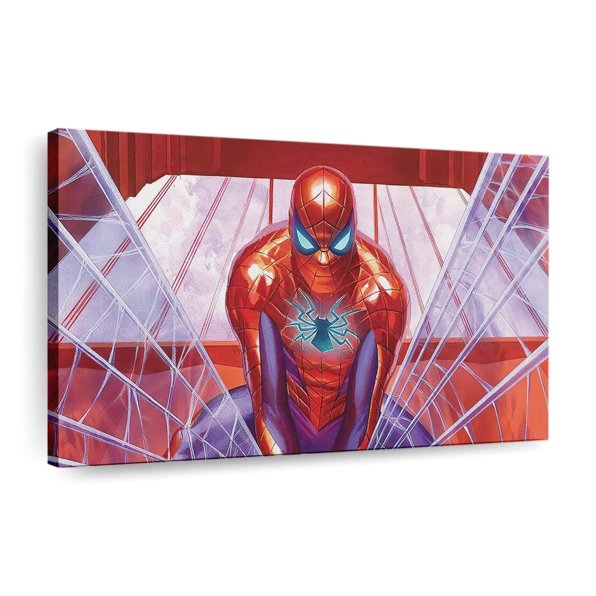 Spider Man On Bridge Leinwandbild - Wanddeko