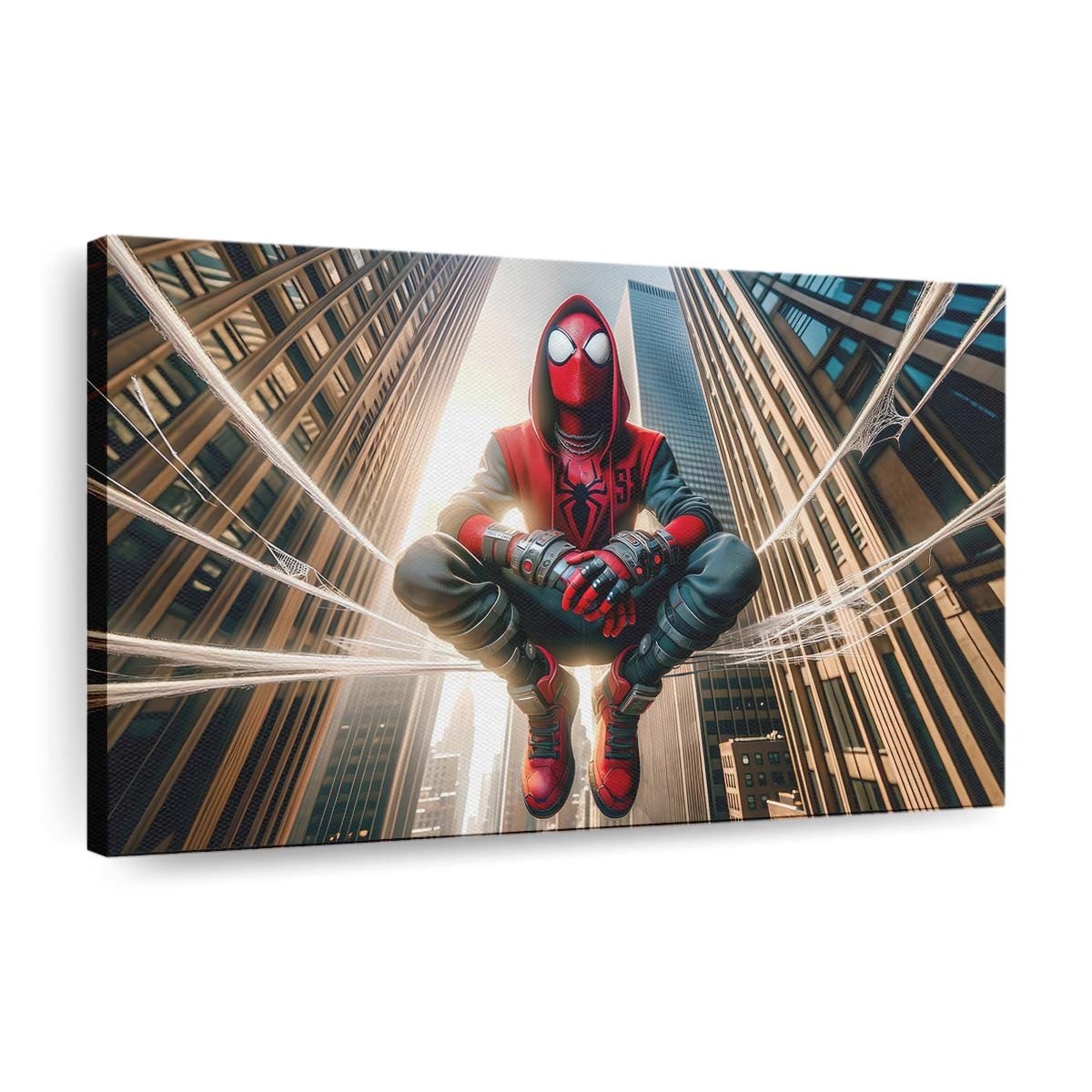 Spider Man Overlooking NYC Leinwandbild - Wanddeko