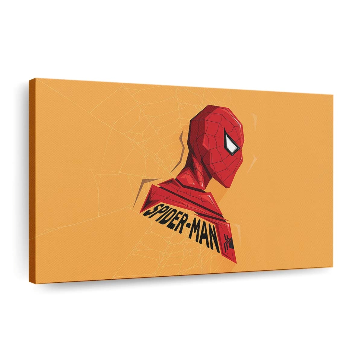 Spider Man Pop Head Minimal Leinwandbild - Wanddeko