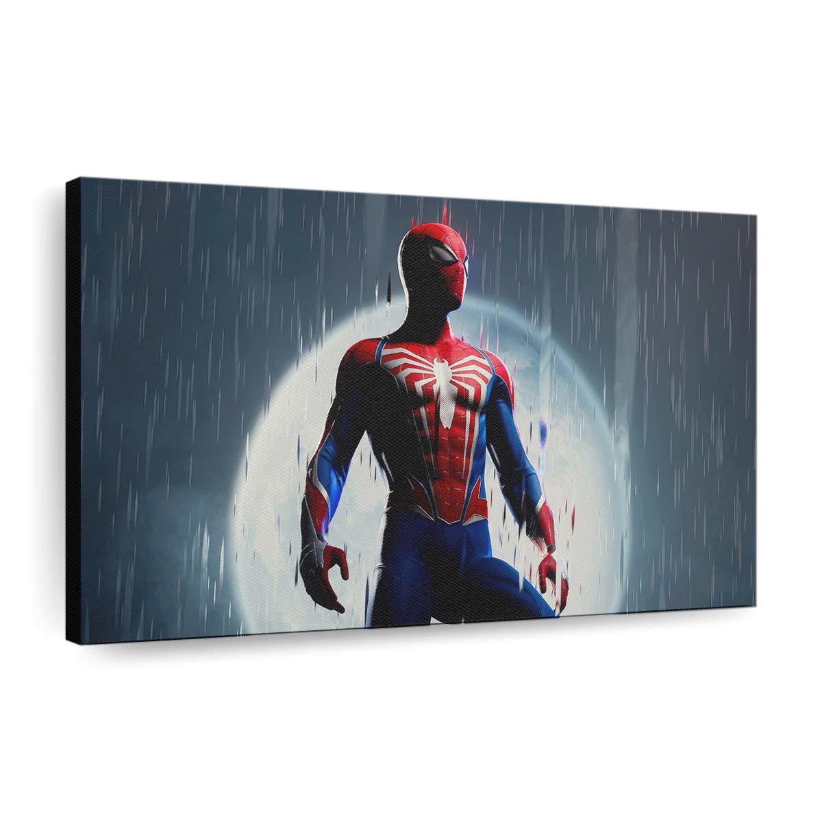 Spider Man Rainy Rescue Leinwandbild - Wanddeko