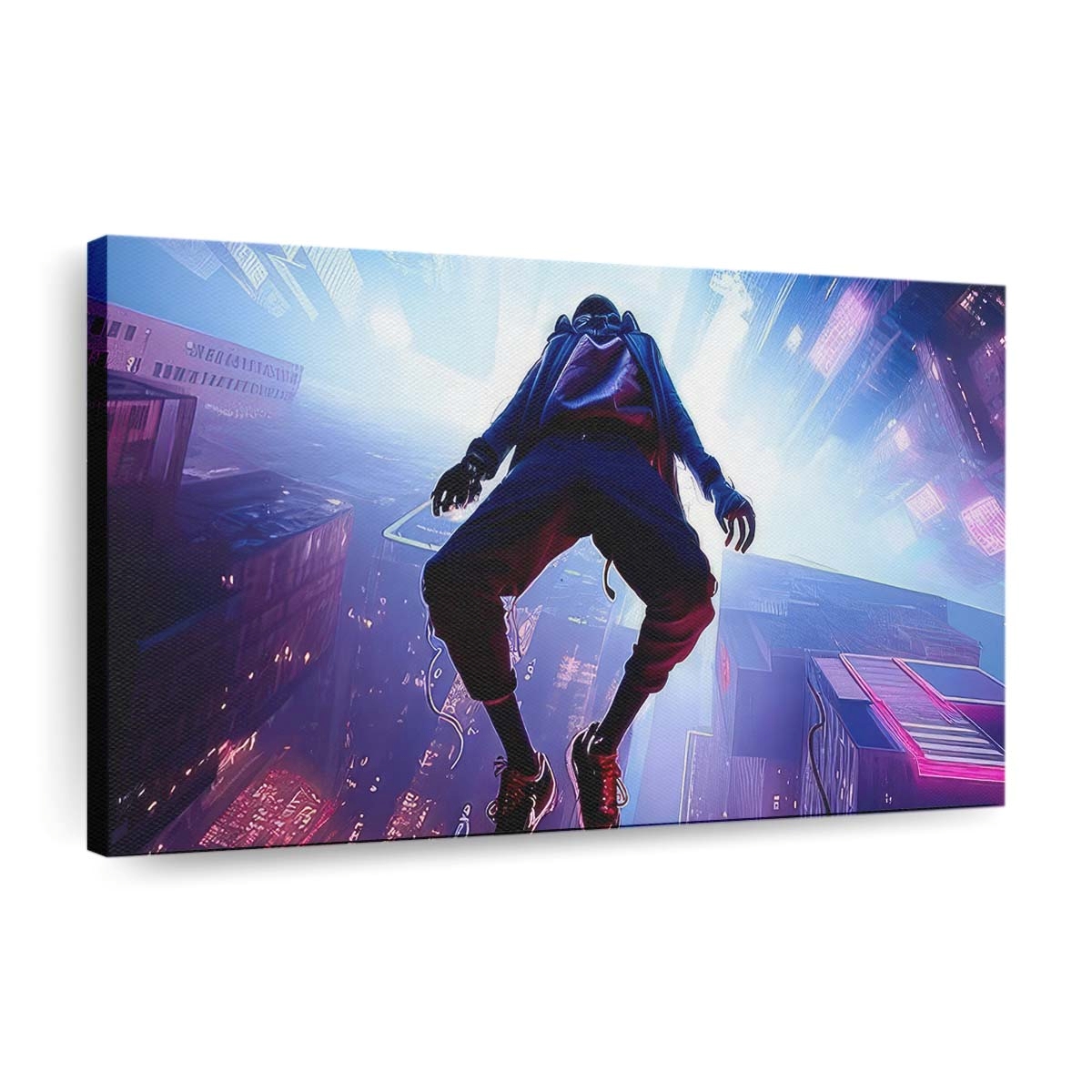 Spider Man Reverse Jump Leinwandbild - Wanddeko