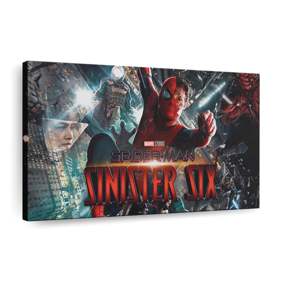 Spider Man Sinister Six Leinwandbild - Wanddeko
