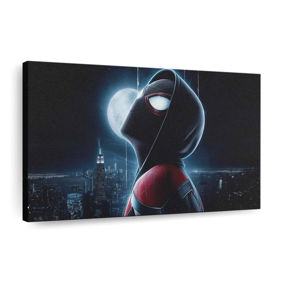 Spider Man Soars In Darkness Leinwandbild - Wanddeko
