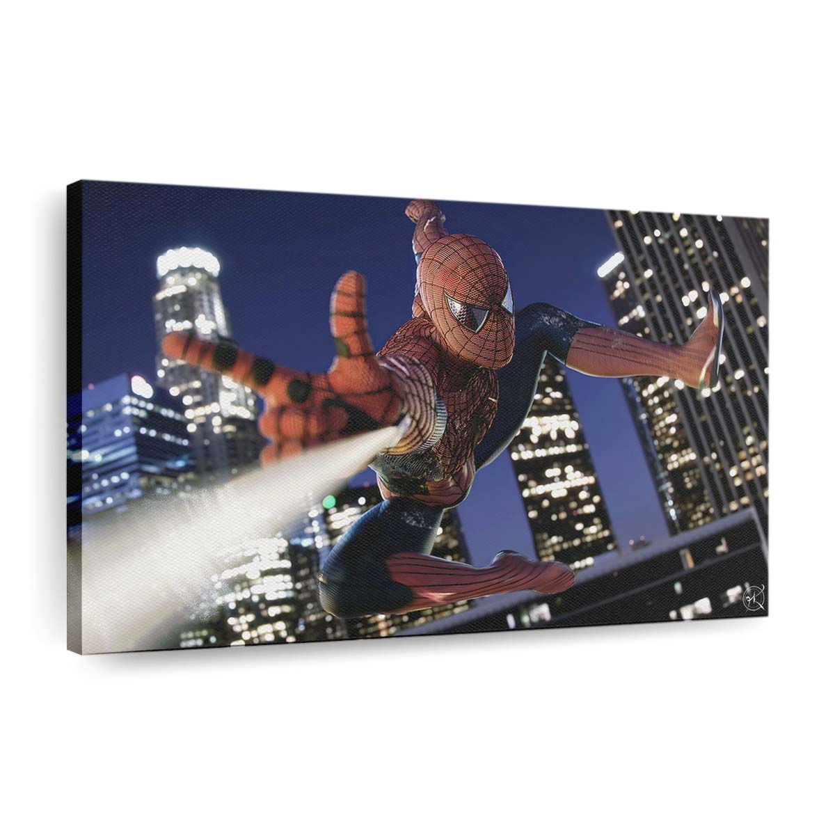 Spider Man Spider Web Leinwandbild - Wanddeko