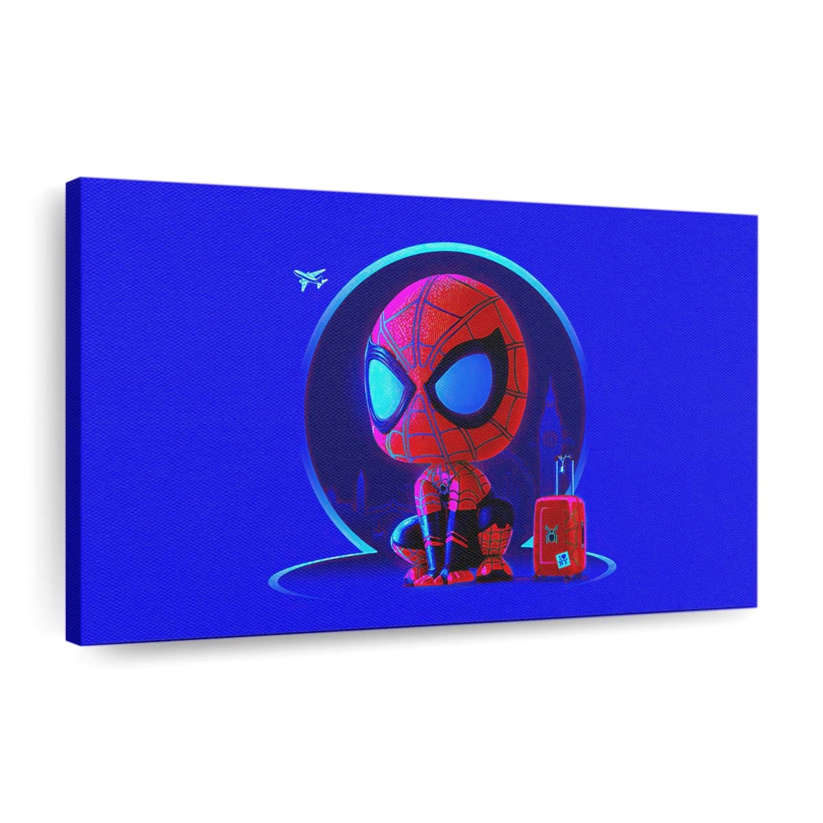 Spider Man Suitcase Leinwandbild - Wanddeko