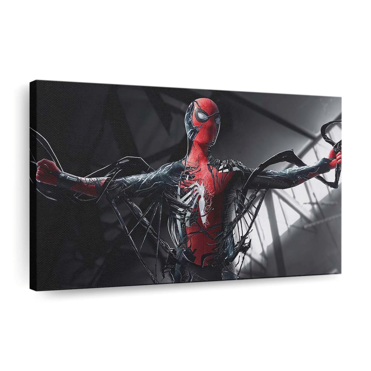 Spider Man verwandelt sich in Venom Leinwandbild - Wanddeko