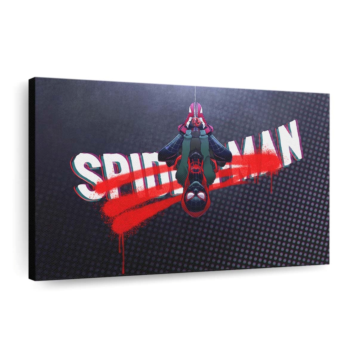 Spider Man Up Side Down Leinwandbild - Wanddeko