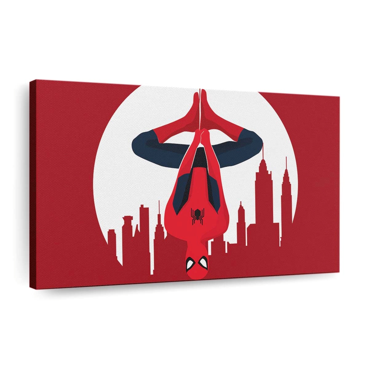 Spider Man Vektorgrafik Leinwandbild - Wanddeko