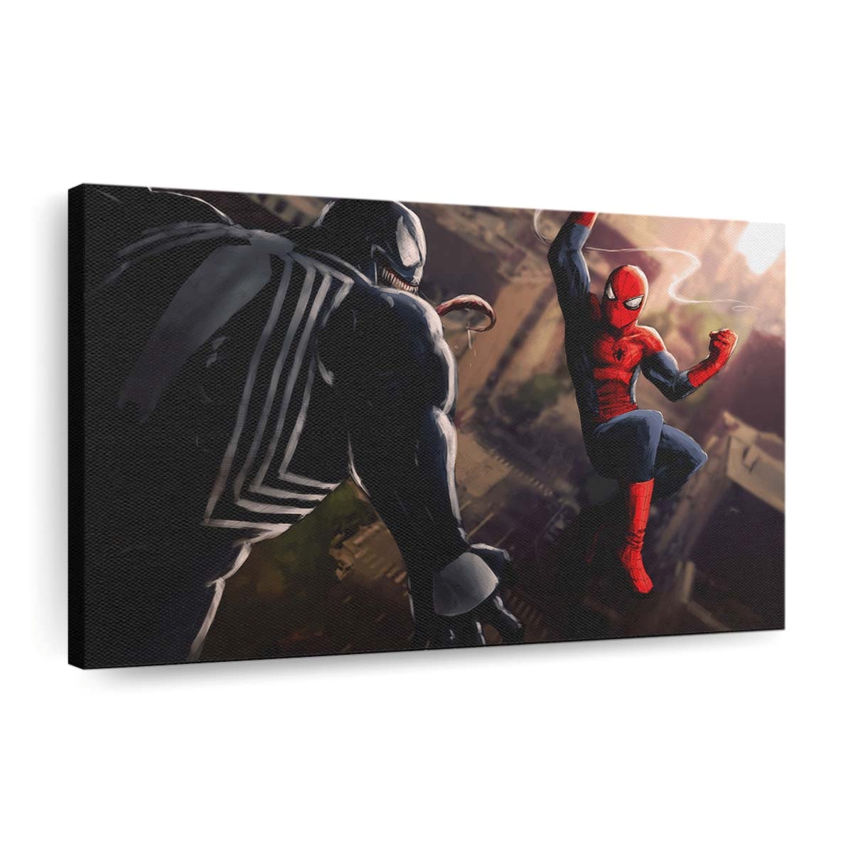 Spider Man gegen Venom 2020 Leinwandbild - Wanddeko