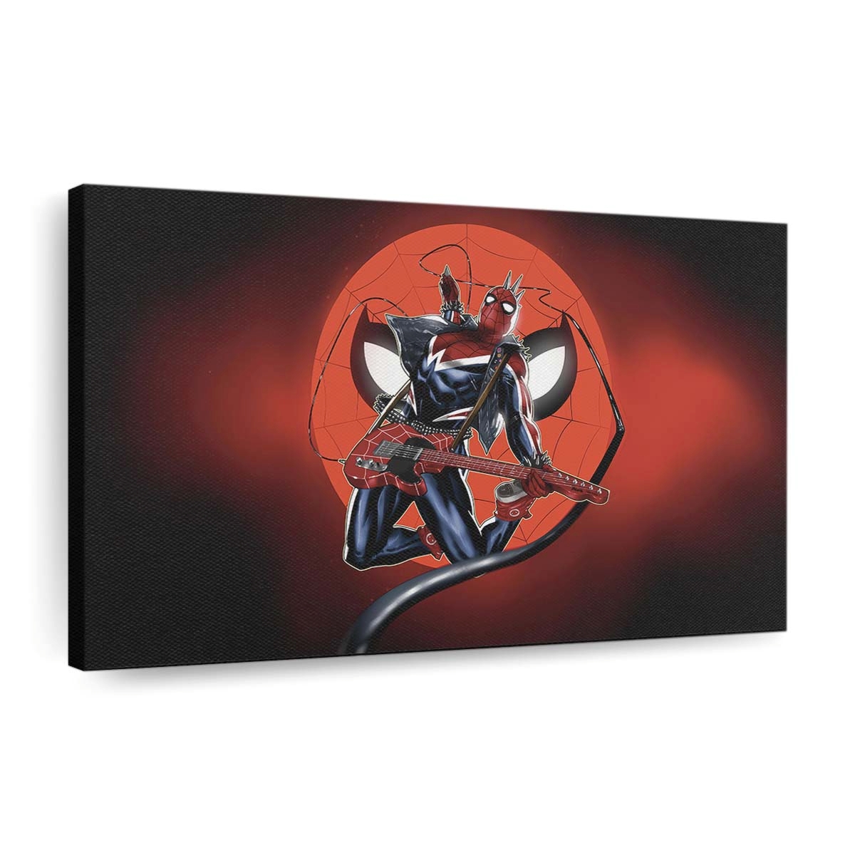 Spider Punk Energetic Web Slinging Leinwandbild - Wanddeko