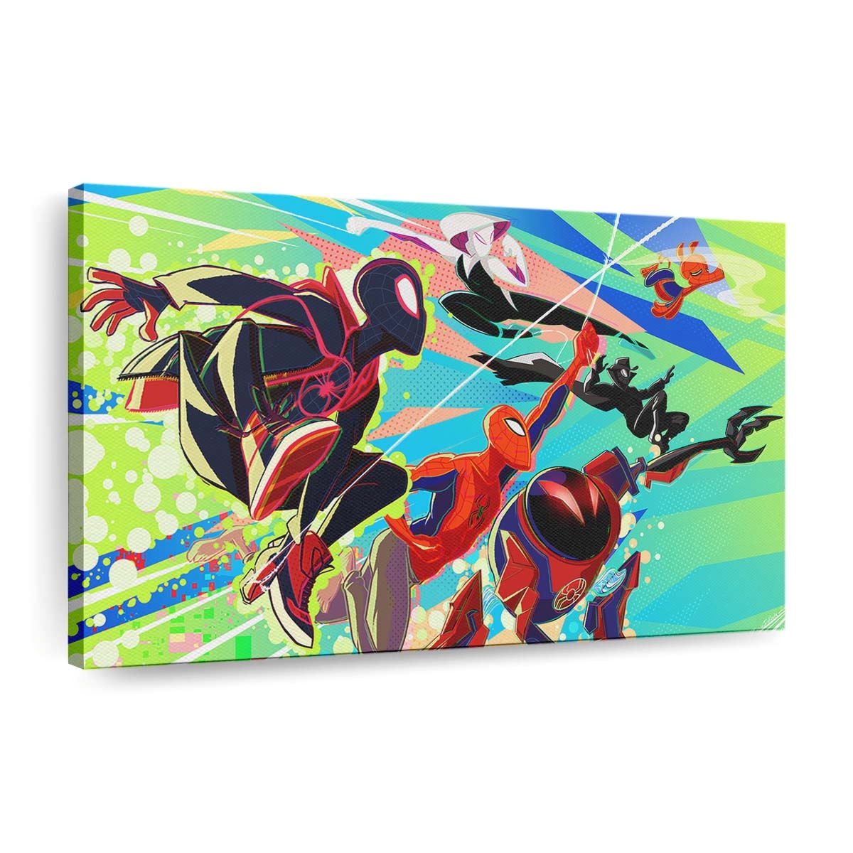 Spider Verse Heroes Leinwandbild - Wanddeko