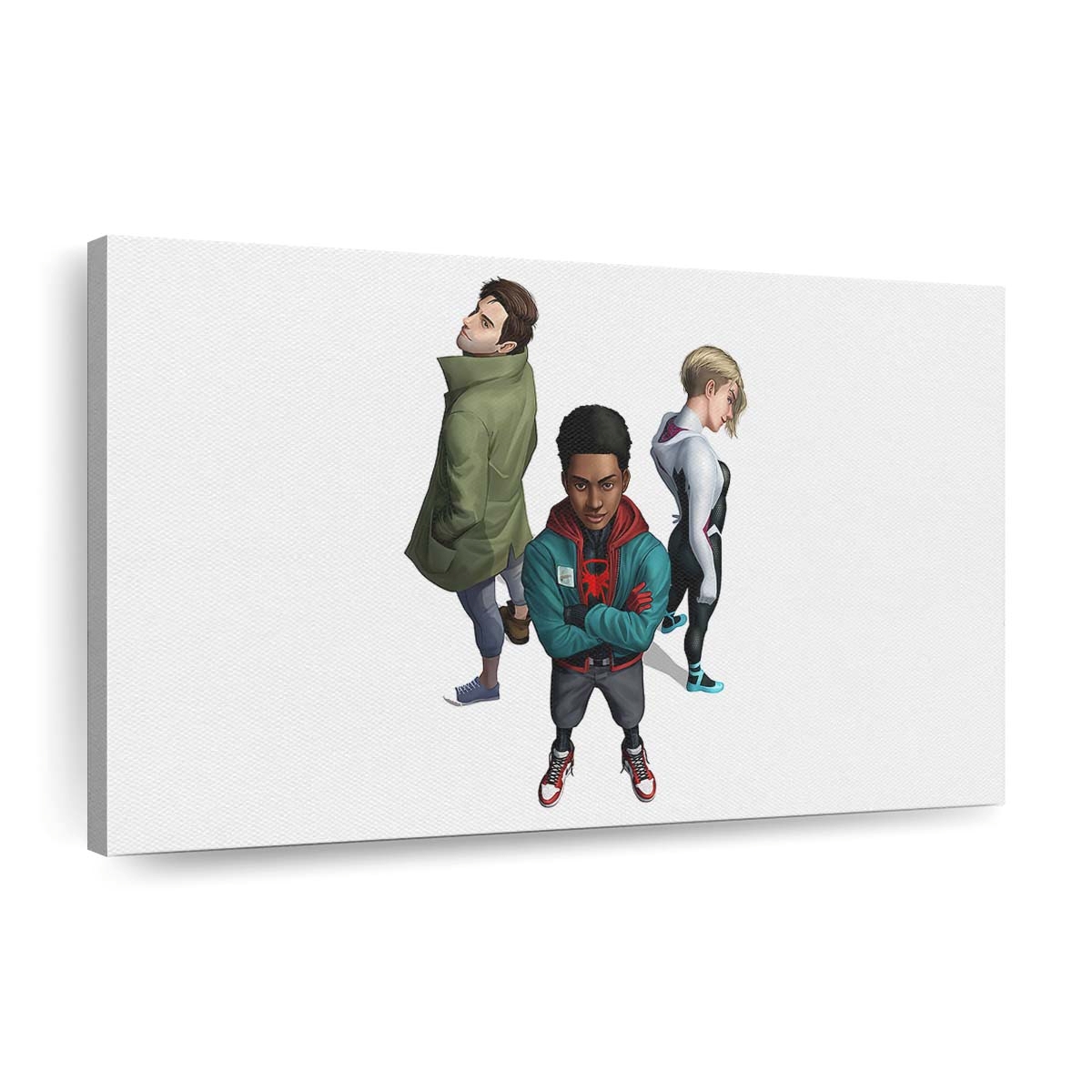 Spider Verse Heroes Together Leinwandbild - Wanddeko