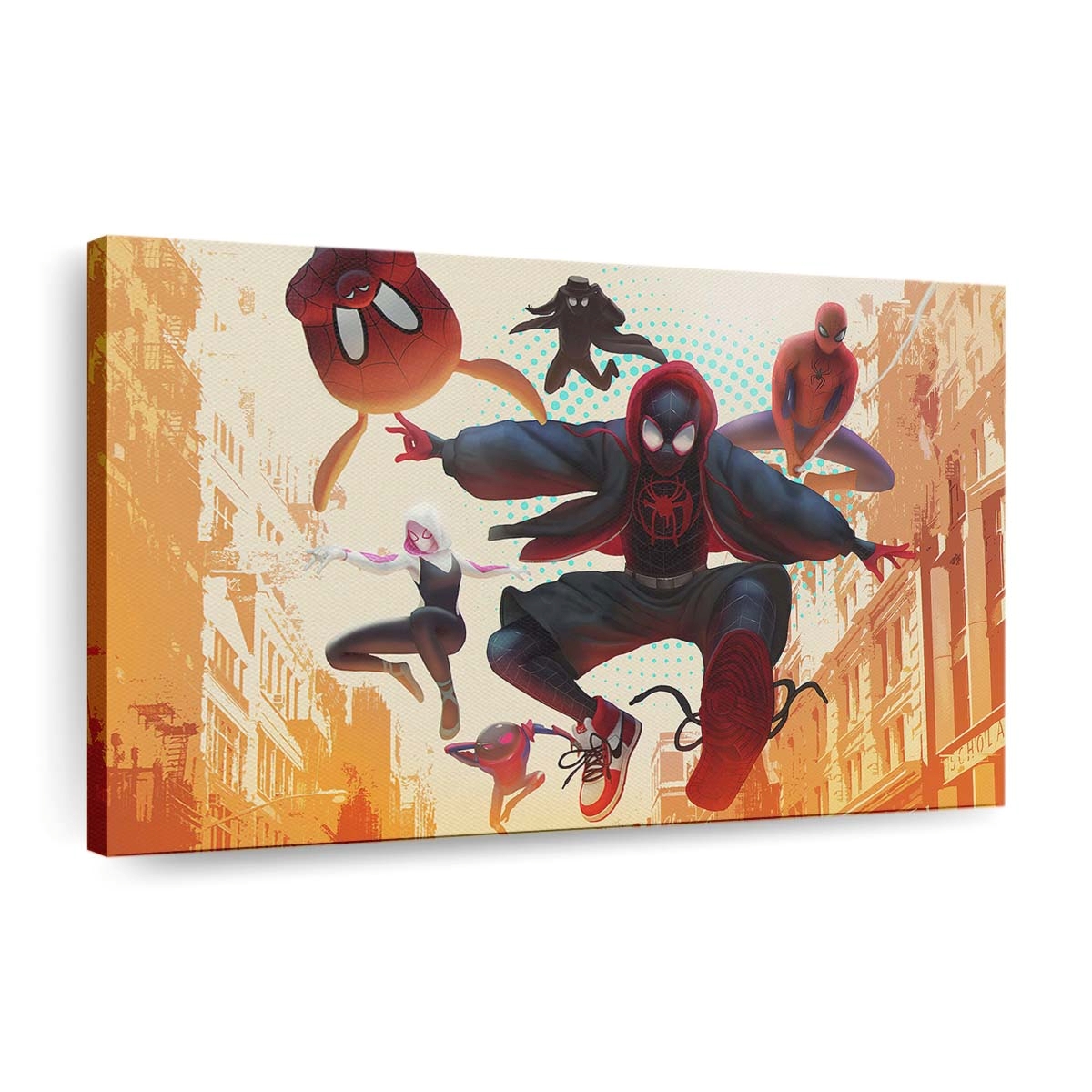 Spider Verse Heroes 3 Leinwandbild - Wanddeko