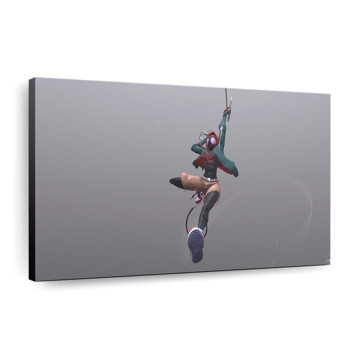 Spider Verse Miles Coming Leinwandbild - Wanddeko