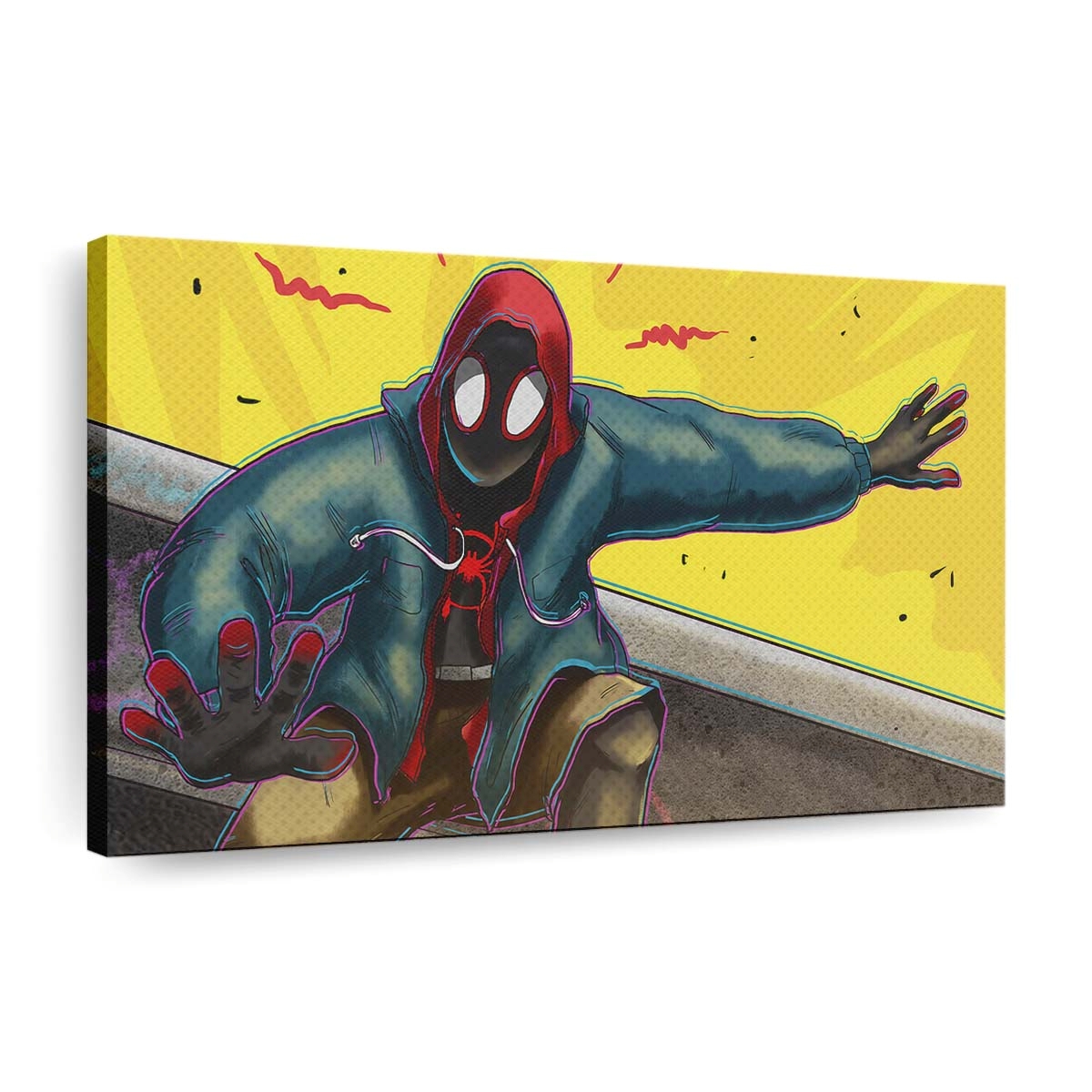 Spider Verse Miles Morales Kunstwerk Leinwandbild - Wanddeko